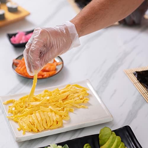 Stand STERI 500pk/1000pk Luvas descartáveis ​​de plástico para preparação de alimentos para cozinhar restaurantes de cozinha corante de cabelo de beleza