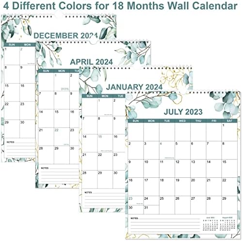 2023-2024 Calendário-Calendário de 18 meses de julho de 2023 a dezembro de 2024, calendário 2023-2024 com