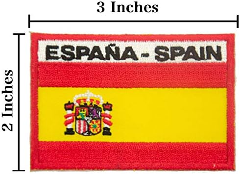Pacote A-One 3 PCs-Palácio Royal de Madrid City Shield Badge+Pin de lapela da bandeira da Espanha e Bordado,