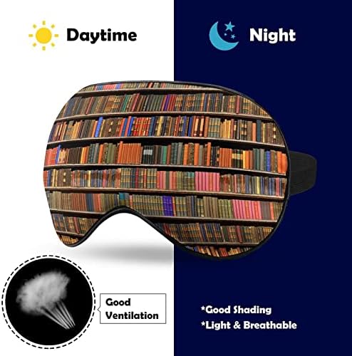 Livros Bookshelf Funny Sleep Eye Máscara macia cobertura ocular com olho noturna ajustável Elhes noturnas para