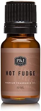 P&J Hot Fudge Premium Fragrance Oil para fabricação de velas e sabão, loções, cabeceiras, perfume, Óleos de difusor aromas - 10ml