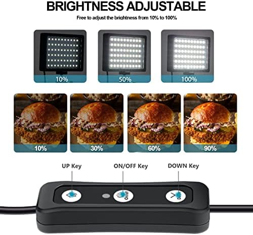 Newks 2-Pack Dimmable 5600k USB LED Video Light com suporte de tripé ajustável e filtros coloridos para