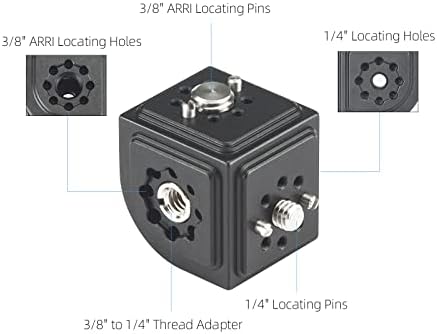 Nitze Arri Localização Adaptador de montagem Cubo W 3/8 1/4 parafuso com alfinetes de localização