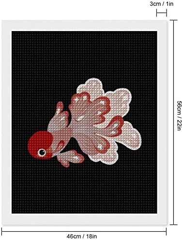 Red Cap Oranda Goldfish Diamond Painting Kit Art Pictures Diy Full Drill Acessórios para casa adultos