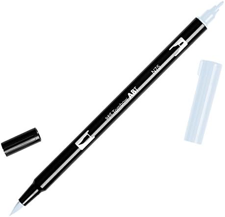 Tombow Dual Brush Pen Art Marker, N75 - Cool Gray 3, 1 -Pack