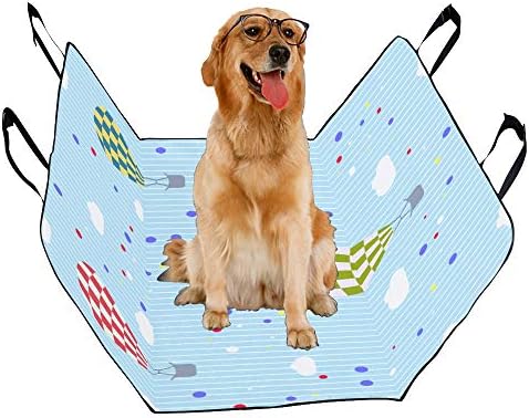 Tampa de assento de cão enevotx DOT personalizado, balão quente, desenho de impressão fofa capas