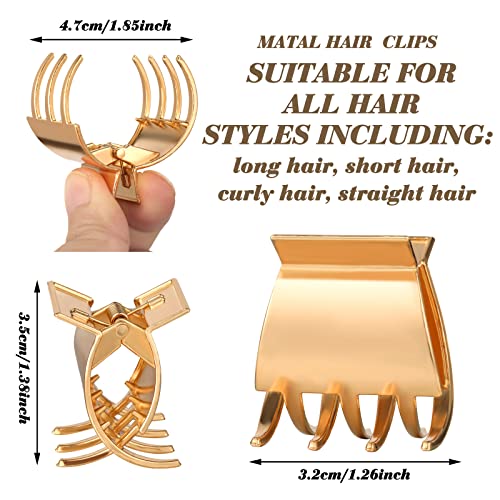 6 pcs pequenos clipes de cabelo de metal de metal clipes de garra para mulheres garotas bangs mini