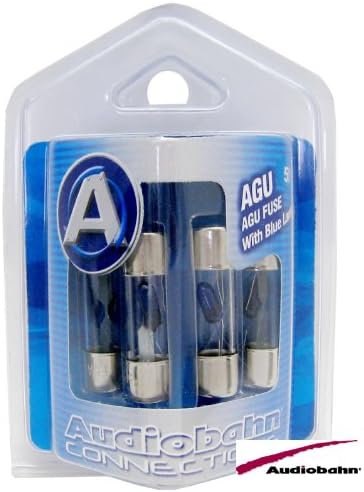 Agu5b - Audiobahn 4 peças AGU 5 amp pacote de fusível com indicador de lâmpada azul de fusível soprado