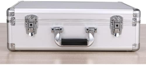 Caixas de ferramentas Caixa de ferramentas de liga de alumínio Borda de alumínio portátil Harde-sidel com bloqueios combinados caixa de armazenamento elegante caixa de armazenamento ao ar livre, preto, A2