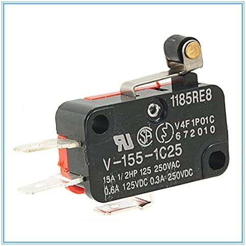 Chave de balanço de Gochai 10pcs V-155-1C25 Micro limite interruptor de dobradiça curta alavanca de alavanca de