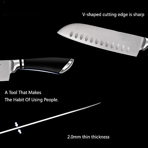 Faca de Cleaver Crivers, Cleaver de carne, 7 polegadas de altura de aço de carbono de carbono faca de faca de