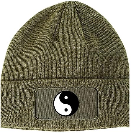 Reis de NY Yin e Yang Chave Graphic Winter Knit Feanie Hat