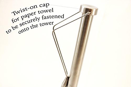 Excelsteel W/Twist On Cap & Clasp Stainless Aço Tootista de Aço Anterior, 5,91 x 5,91 x 13,78 , Aço inoxidável
