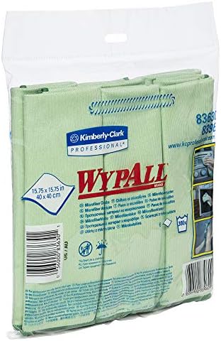 Wypall 83630ct Microfiber panos, reutilizáveis, 15 3/4 x 15 3/4, verde