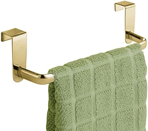 Fio de metal de aço mdesign sobre o armário de toalhas de toalhas Organizador de armazenamento - pendurado