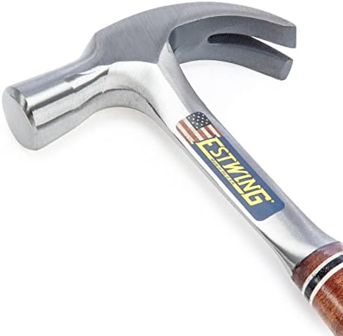Estwing - E24C Claw Curved Hammer - Manuseda de couro 24 onças - Este24C