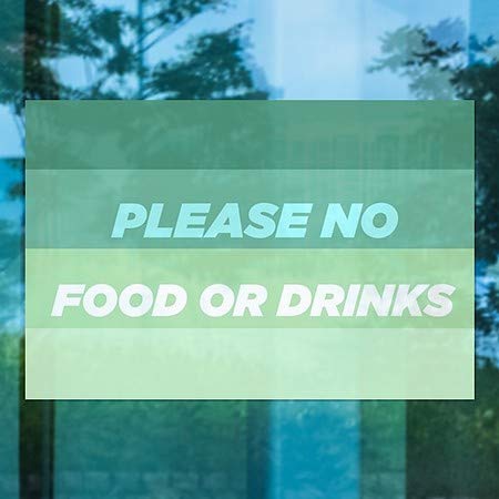 CGSignLab | Por favor, sem comida ou bebida -gradiente moderno Janela se apega | 36 x24
