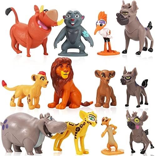 Labigaty 12-Pack King King Playset Toys, Mini Lion King Ação Figuras, mini-coleta de figuras Playset para crianças