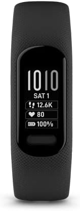 Garmin VivoSmart 5 Smart Fitness Tracker com tela sensível ao toque, preta, grande