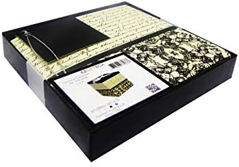 Caixa de presente 5 x5 x5 - Florence Collection - Fácil de montar e reutilizável - Nenhuma cola necessária - fita, papel de seda e etiqueta de presente