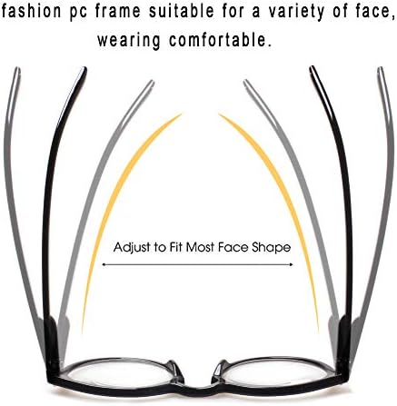Kerecsen lendo óculos 5 pares Spring Hinge Fashion Round Men and Women Readers