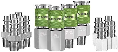 Flexzilla Pro High Flow Plug, 1/4 Body, 1/4 MNPT, 2 pacote - A53440FZ -2PK