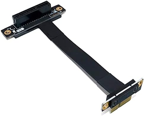 Conectores PCI Express 4x a 1x Cabo de extensão 8 Gbps PCI -E 1x a 4x RISER Extender Dual Vertical 90 graus Cabo de fita -