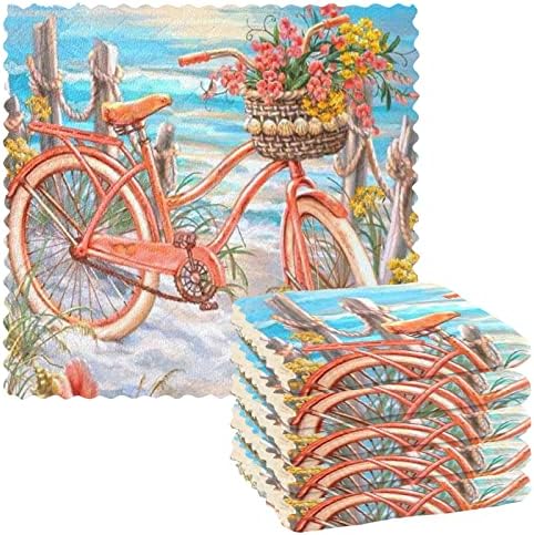 Toalhas de prato Alaza panos de limpeza de cozinha praias de bicicleta panos de panos super absorventes toalhas de cozinha picadas de chá grátis chá macia toalha de acesso à cozinha conjunto de 6,11 x11