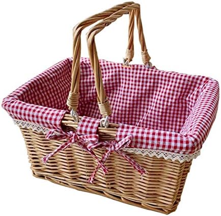 Cesta de cesta de armazenamento zlass cesta de cesto de cesta, cesta de tecidos com alças duplas