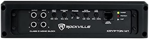 Rockville Krypton-M1 2000W Peak/500W RMS Mono 1 Ohm Amplifier AMP+remoto