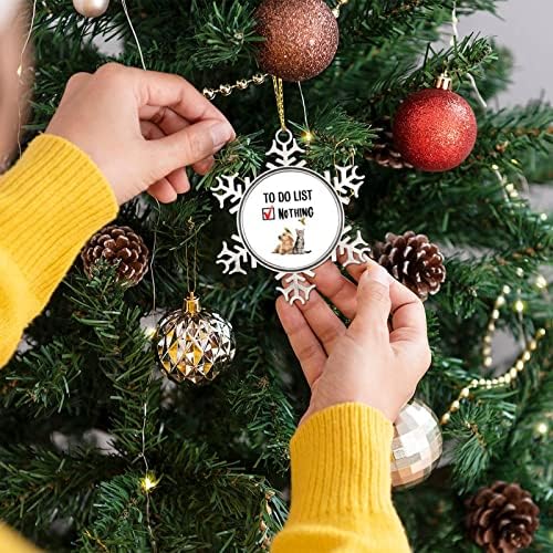 Christmas Snowflake Metal Ornament to Fath Nothing With Armenian Gampr Dog Christmas Sublimação Ornamentos personalizados Mamãe de cachorro vintage pendurada Decoração Lão para decorar a casa de Natal de 3 polegadas