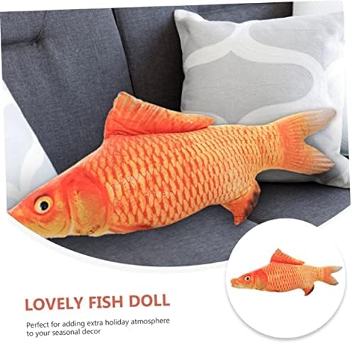 Toyvian Red Carp travesseiro Decoração de travesseiros macios para casa Poochita Plexom Pillow Sleepled Animal Plexh Plelight Fish Pillows Decorativo