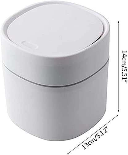 Lieber Lighting Homany Lixo 2L Mini Pequeno lixo lata de desktop lixo com push button Botão armazenamento de cesta de lixo com tampa para lata de lixo de cozinha escolar de escritório