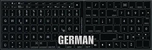 Mac rótulos do teclado alemão no fundo preto
