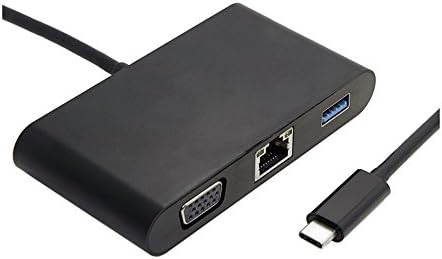 USB-C USB 3.1 Tipo-C para VGA USB OTG Gigabit EthnerNet Audio Feminino Adaptador para laptop
