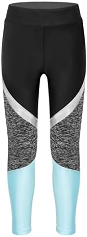 Aiihoo Kids Girls Leggings Para esportes ioga calças de patinação de gelo Pontas Athletics Dança Athletic Runout Troushers Afutes Activewear