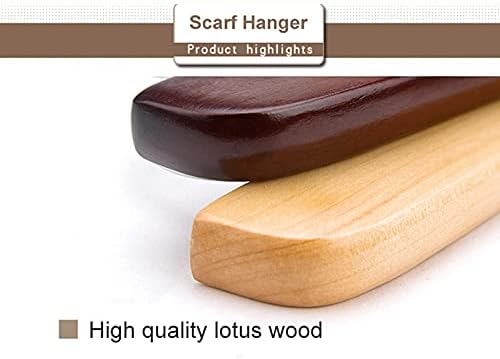 Landua Multifuncional guarda -roupa de madeira maciça Taque de madeira Organizador Armazenamento de armazenamento Metal Closet 6 Rings Lenços do suporte para cabides