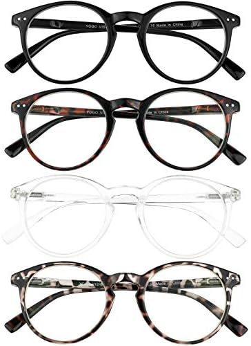 Iogo visão de leitura de óculos para homens homens azul bloqueando óculos de leitura redonda leitores +1.75