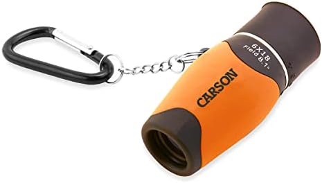 Carson Minimight 6x18mm Monocular de bolso com clipe de carabiner, laranja
