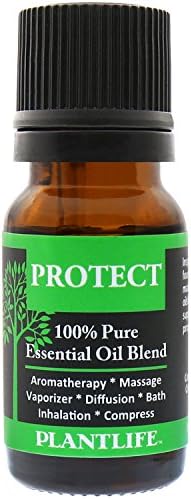Mistura de óleo essencial de aromaterapia para proteger a Plantlife Proteger - diretamente da planta pura de grau terapêutica - sem aditivos ou enchimentos - feita na Califórnia 10 ml