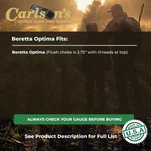 Tubos de estrangulamento de Carlson 12 bitola para Beretta Optima | Aço inoxidável | Argilas esportivas