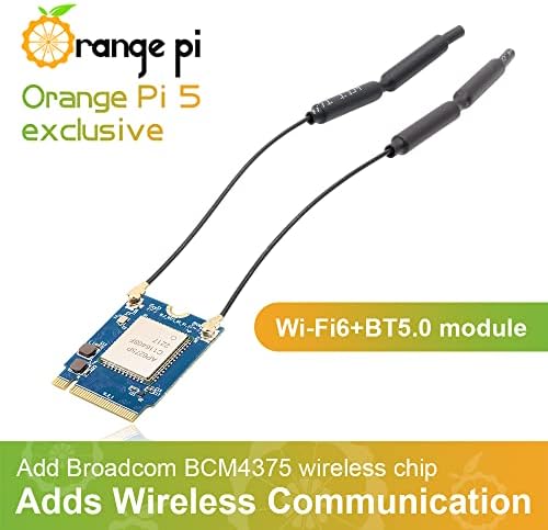 Orange Pi 5 PCIE Wi-Fi6, Módulo BT5.0, Suporte BL, Wi-Fi, 2T2r 802.11 Ax/AC/A/B/G/N Somente Compatível