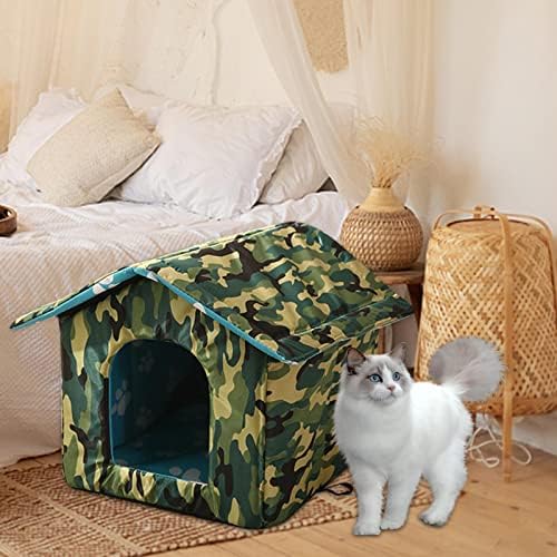 Casa de gatos quentes para o inverno | Abrigo de casas de gatos ao ar livre para gatos, canil
