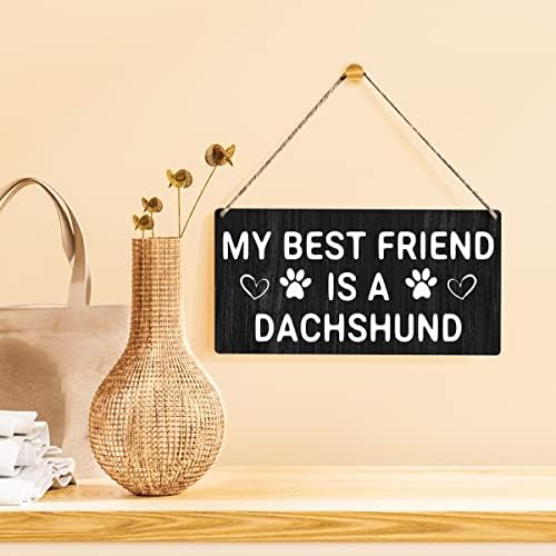 DACHSHUND MOM SIGN GREST FARMHOUSE meu melhor amigo é um dachshund de madeira pendurada placa placa decoração