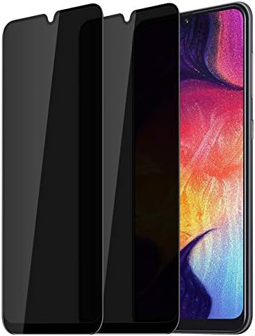 [2 pacote] Galaxy A50 A30 A20 Protetor de tela de privacidade, [atualizado] Anti -Spy Anti -Glare Edge para borda a cobertura total Filme de vidro com privacidade para Samsung Galaxy A50S A30S A30S A20 6,4 polegadas 2019