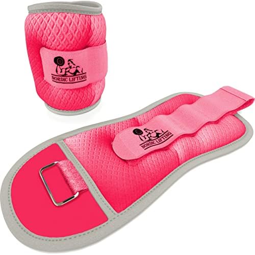 Pesos do pulso do tornozelo 1 lb - pacote rosa com kettlebells 48 lb