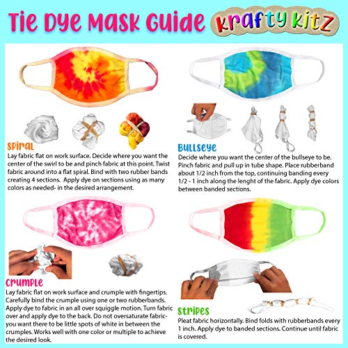 Kit de máscara de tinta de tie stix perfeita - kit de máscara de corante DIY para crianças e adultos - vermelho e azul - krafty kitz