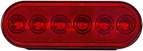 Produtos para compradores 6 polegadas Red Stop/Turn/Tail Light com 6 LEDs Kit - Inclui ilhó e plugue